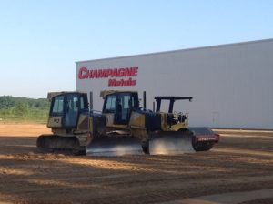 construction machinery at champagne metals new location