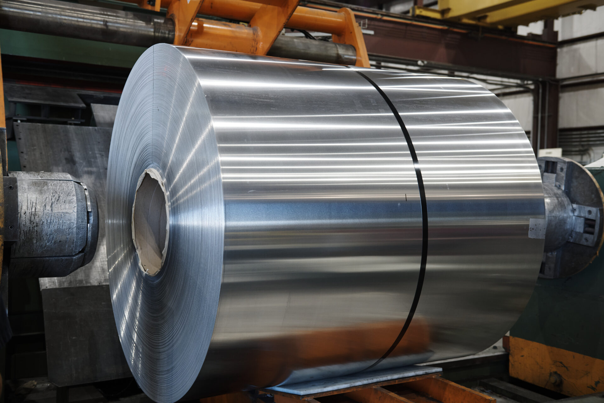 large roll of aluminum coil